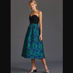 Anthropologie Sunday in Brooklyn Jacquard Women's Midi Skirt 2X NWT